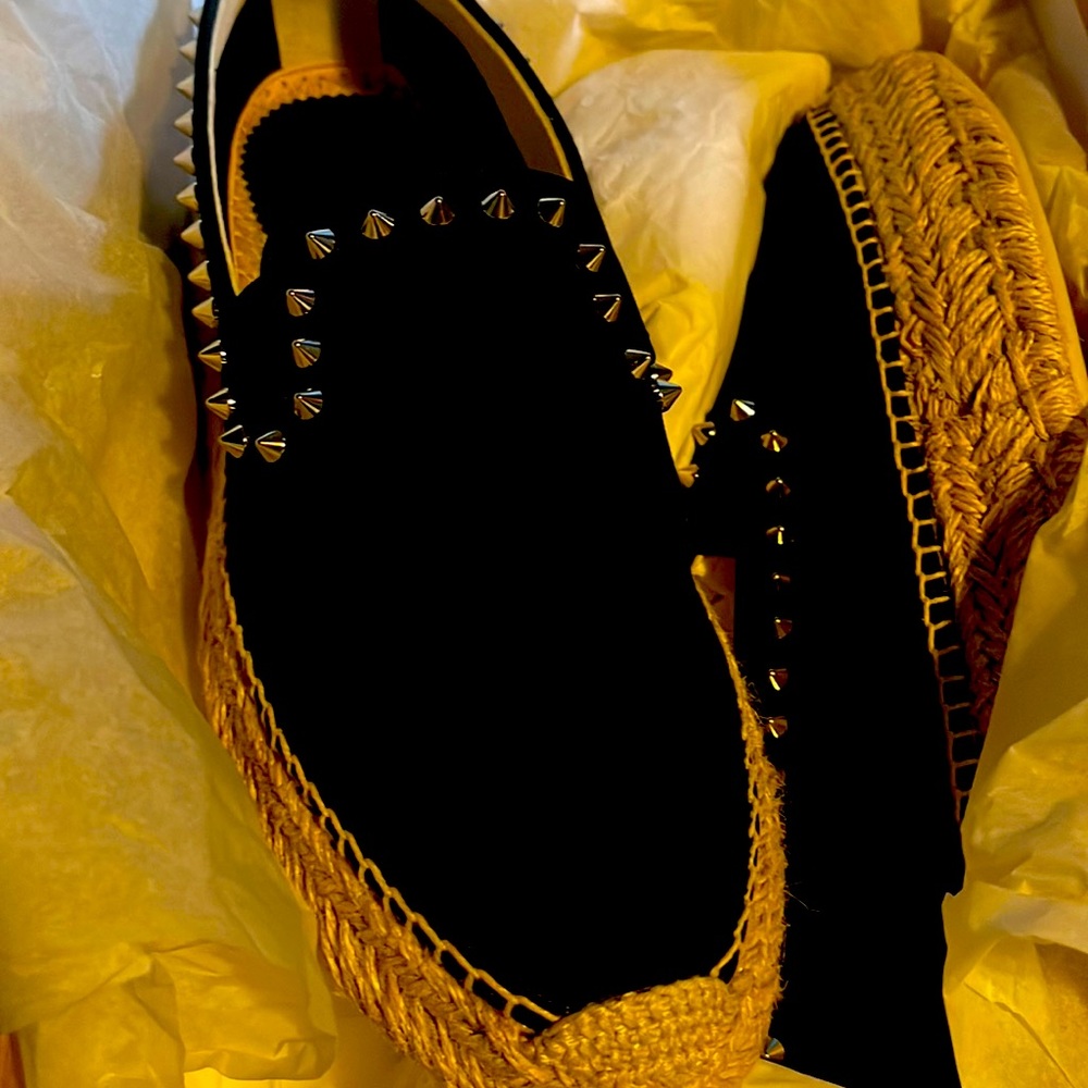Christian Louboutin Women's Black Espasneak Studded Flatform